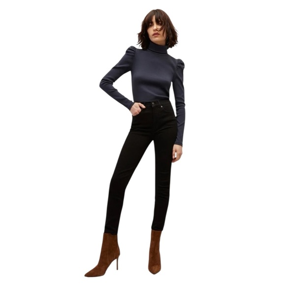VERONICA BEARD Debbie Ankle Skinny High-Rise Jeans in Onyx Size 24 — Pristine!!! - Picture 1 of 9